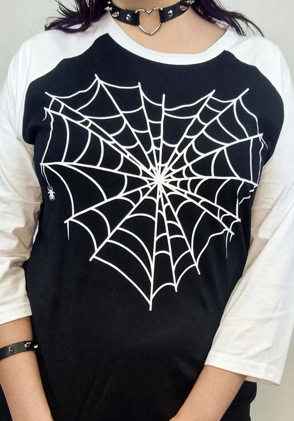 Widow's Heart [Black] | RAGLAN T-SHIRT