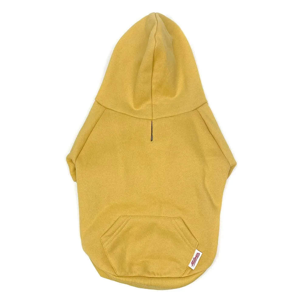 Zip Up Dog Hoodie  - Mustard Yellow: M