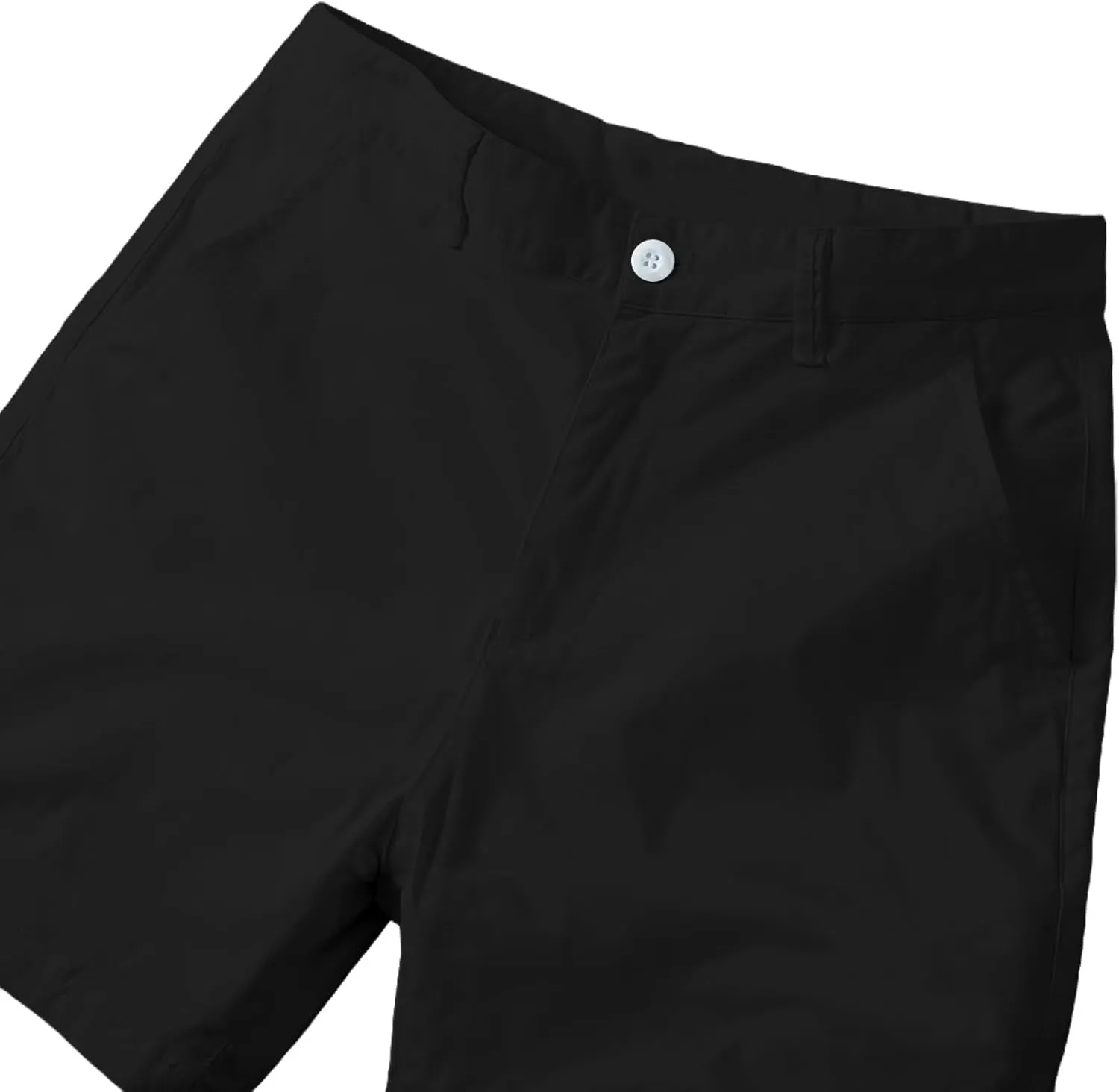 ZYXTIM Mens Chino Shorts Slim Fit Flat Front Zipper Fly Business Work Shorts Big&Tall Lightweight Quick Dry Golf Dress Shorts