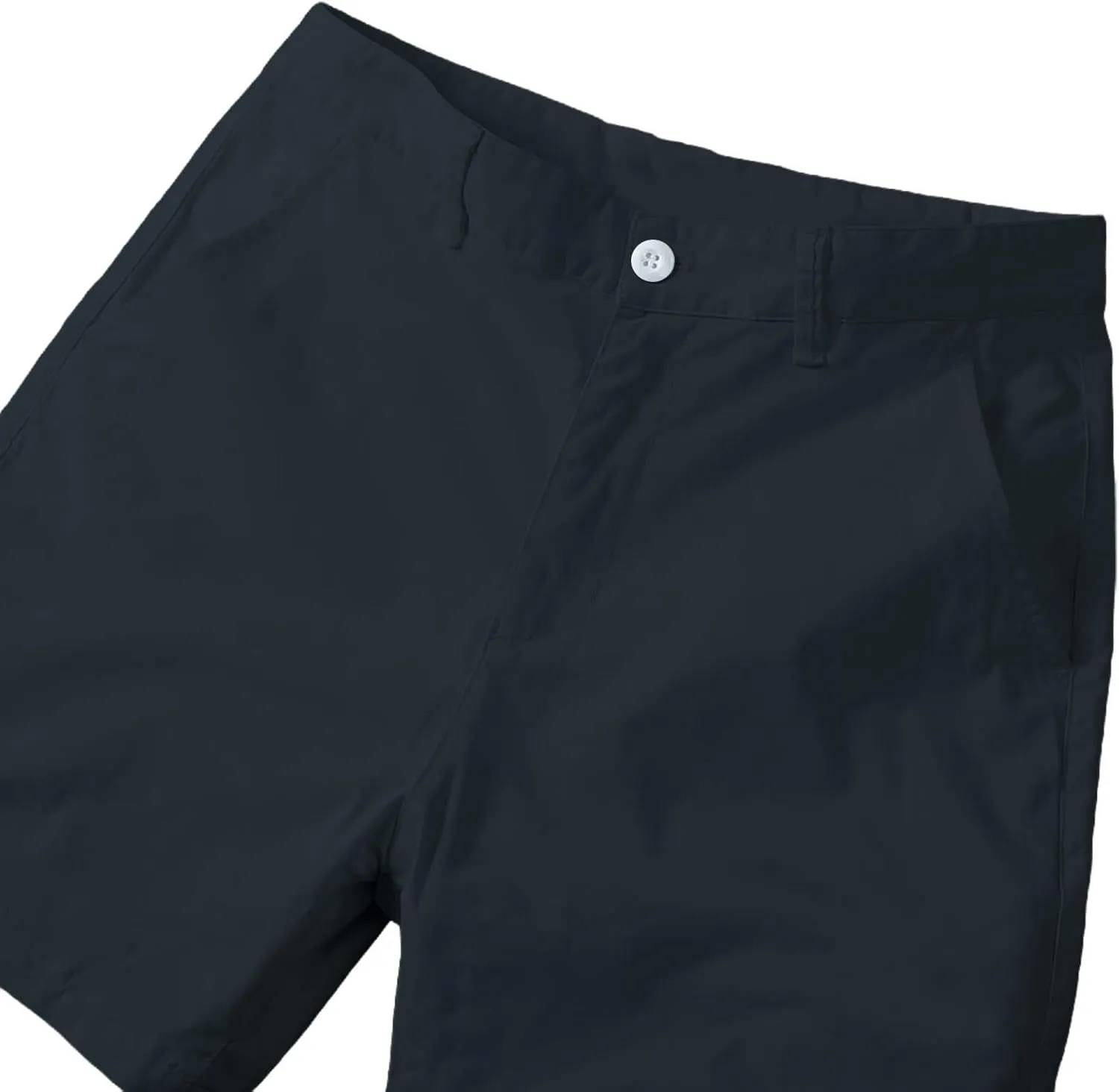 ZYXTIM Mens Chino Shorts Slim Fit Flat Front Zipper Fly Business Work Shorts Big&Tall Lightweight Quick Dry Golf Dress Shorts