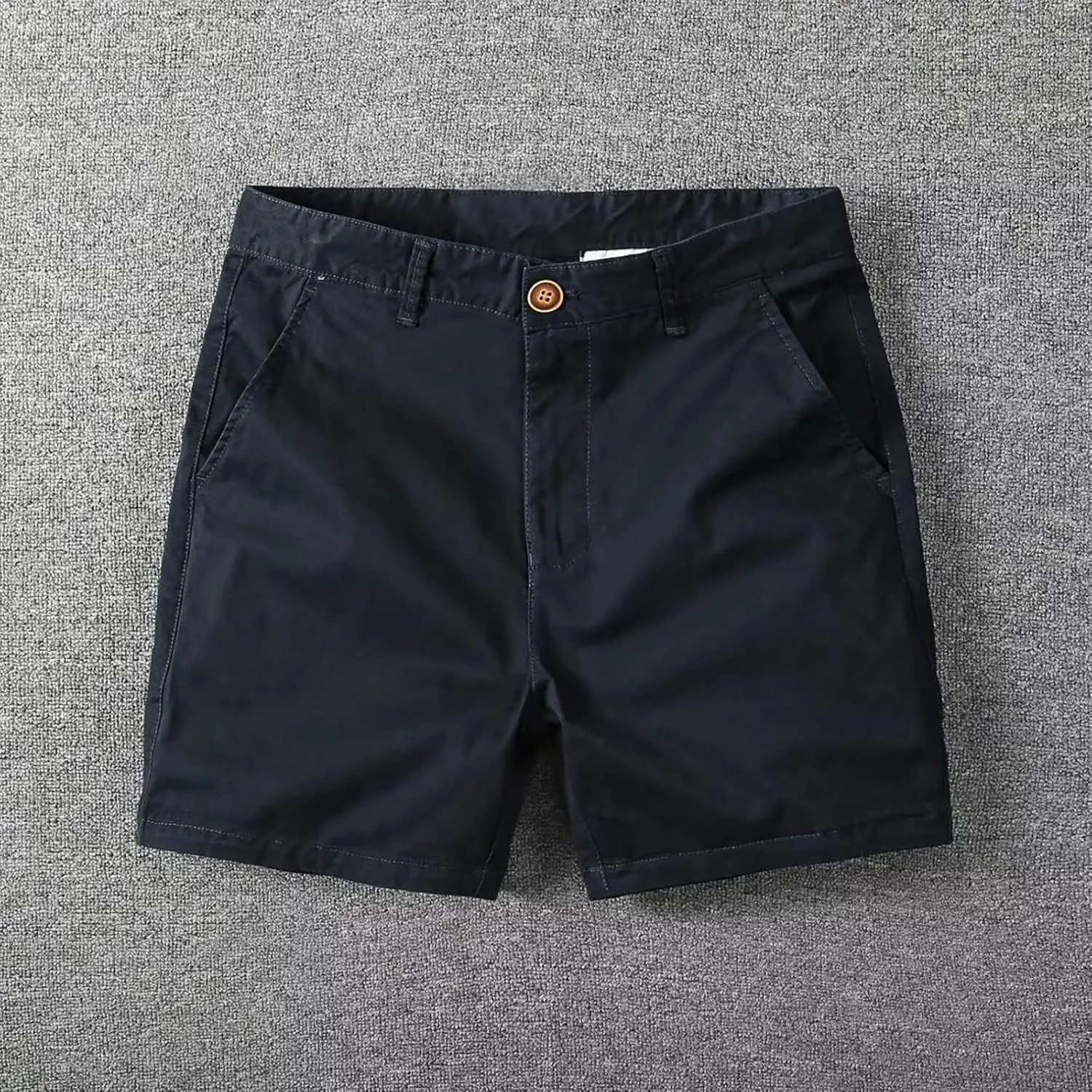 ZYXTIM Mens Chino Shorts Slim Fit Flat Front Zipper Fly Business Work Shorts Big&Tall Lightweight Quick Dry Golf Dress Shorts