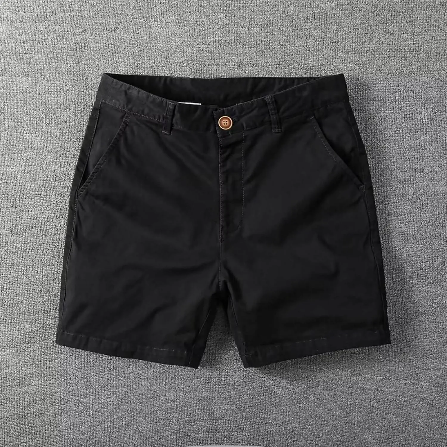 ZYXTIM Mens Chino Shorts Slim Fit Flat Front Zipper Fly Business Work Shorts Big&Tall Lightweight Quick Dry Golf Dress Shorts